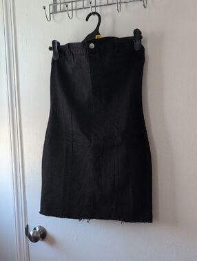 Classic Black Women's Denim Mini Skirt